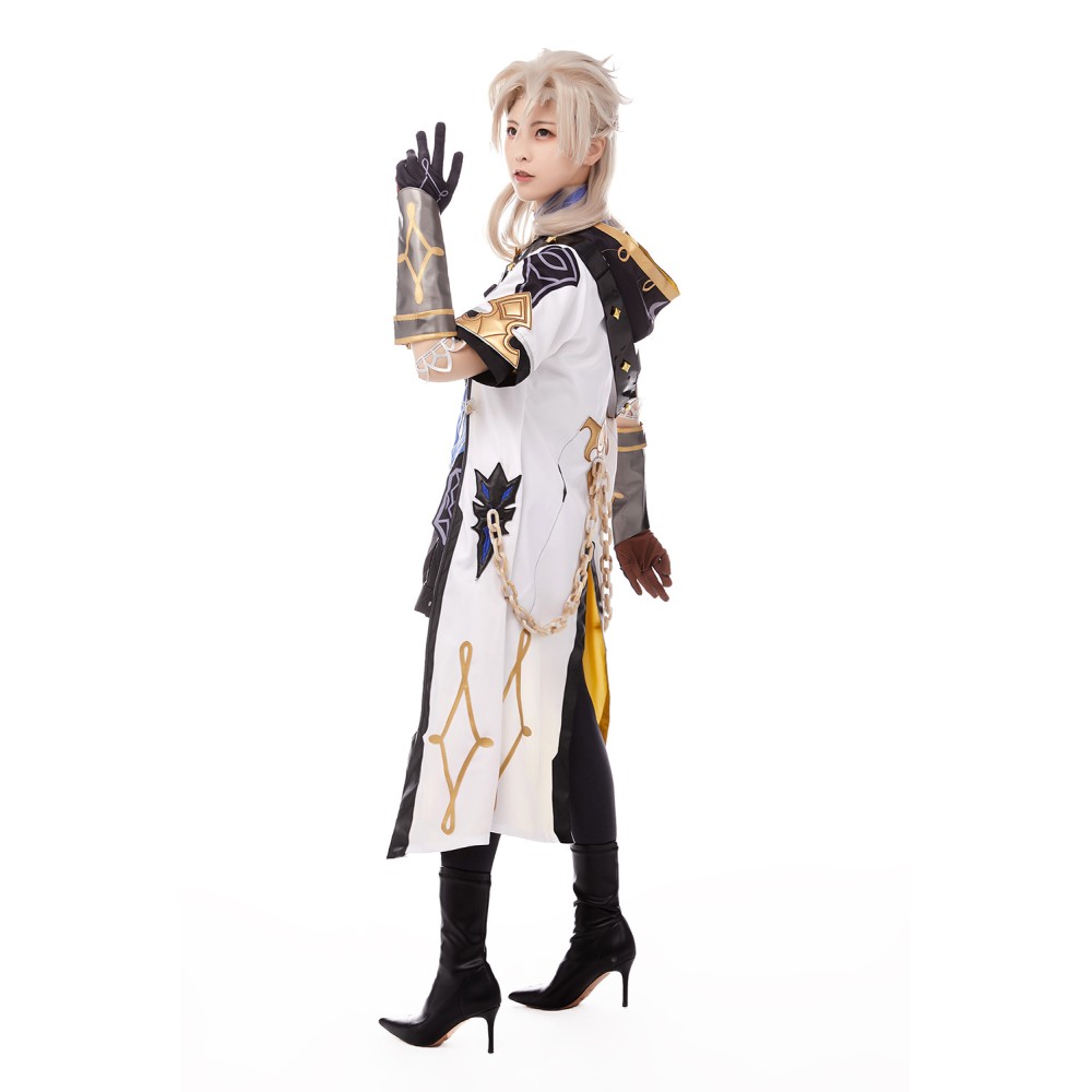 Genshin Impact Albedo Cosplay Costume Halloween Carnival Outfit
