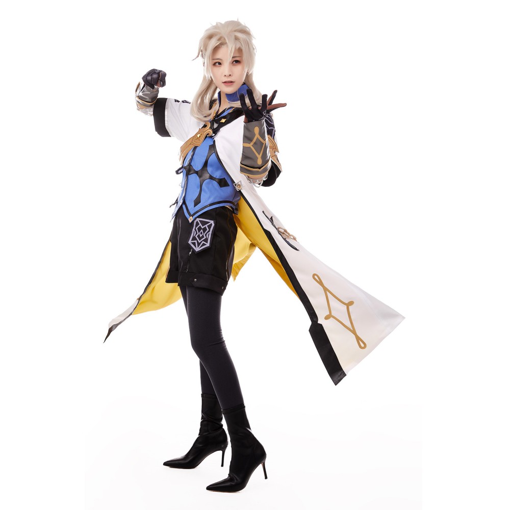 Genshin Impact Albedo Cosplay Costume Halloween Carnival Outfit