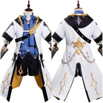 Genshin Impact Albedo Cosplay Costume Halloween Carnival Outfit