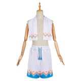 Genshin Impact Aether White Swimsuit Cosplay Costume Halloween Carnival