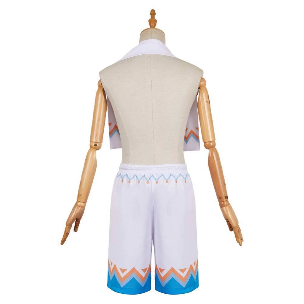 Genshin Impact Aether White Swimsuit Cosplay Costume Halloween Carnival