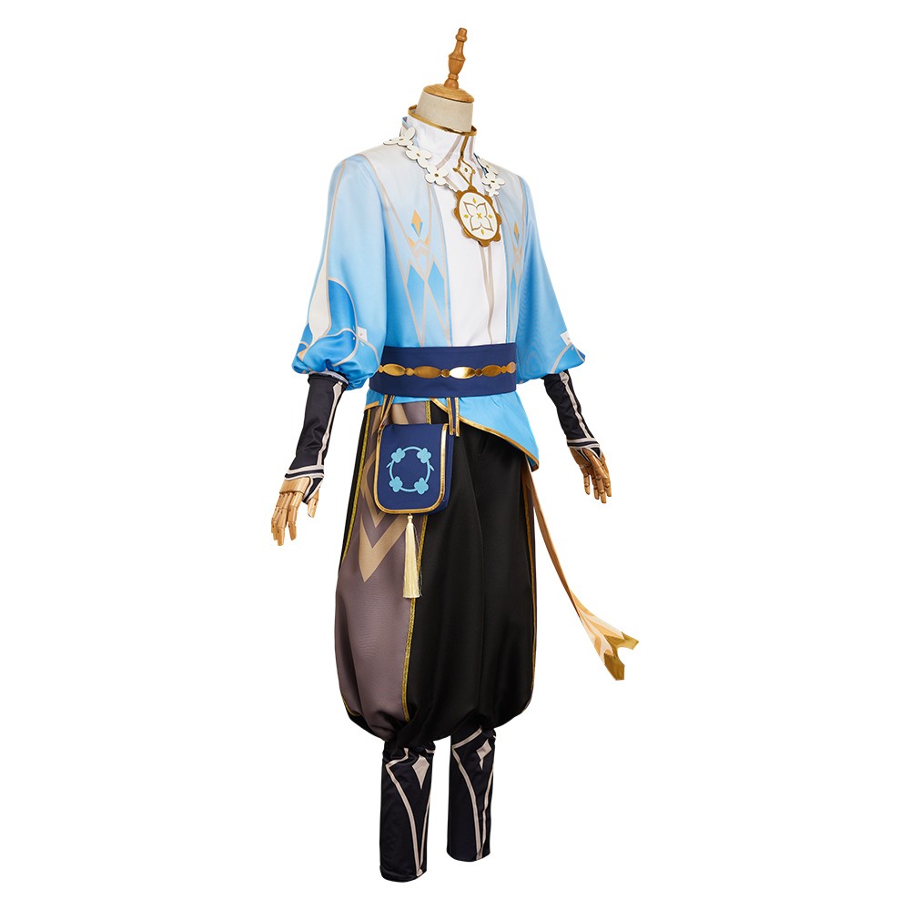 Genshin Impact Aether Knight of Flowers Cosplay Costume Halloween Carnival Outfit
