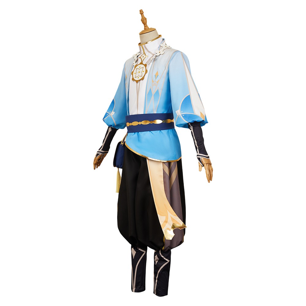 Genshin Impact Aether Knight of Flowers Cosplay Costume Halloween Carnival Outfit