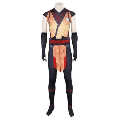 Mortal Kombat Scorpion Printed Jumpsuit Suit Cosplay Costume Halloween Carnival Outfit