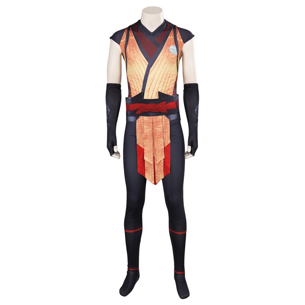 Mortal Kombat Scorpion Printed Jumpsuit Suit Cosplay Costume Halloween Carnival Outfit