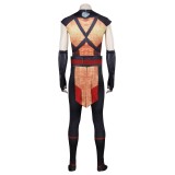 Mortal Kombat Scorpion Printed Jumpsuit Suit Cosplay Costume Halloween Carnival Outfit
