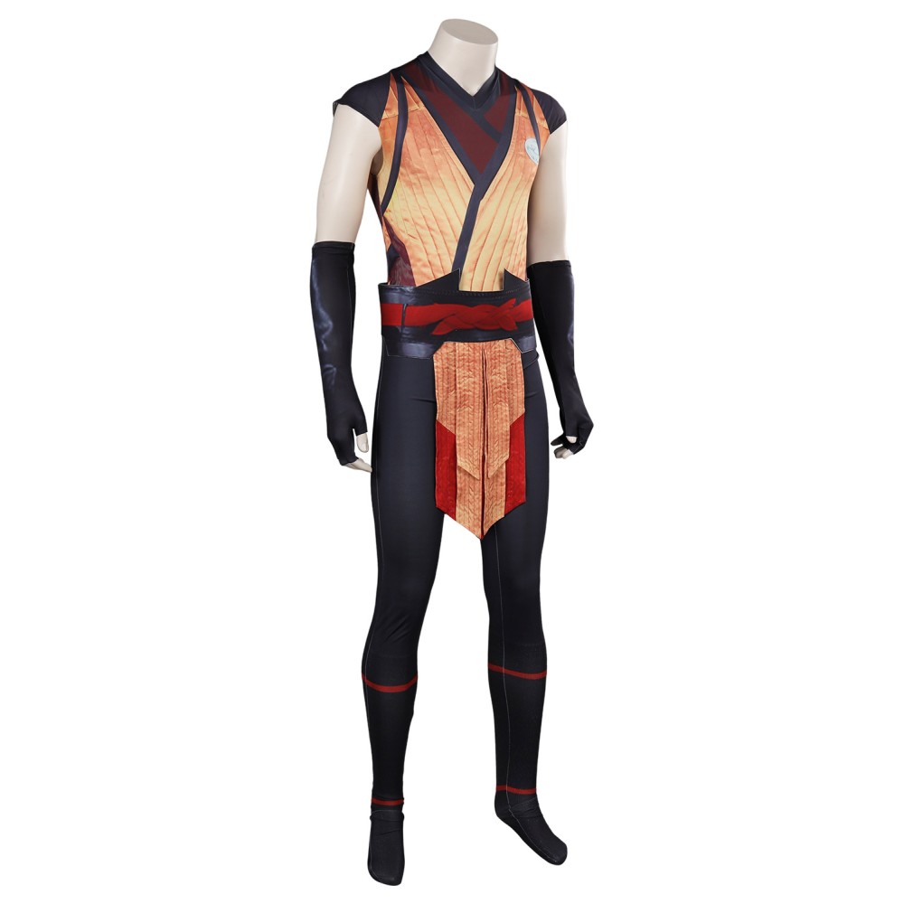 Mortal Kombat Scorpion Printed Jumpsuit Suit Cosplay Costume Halloween Carnival Outfit
