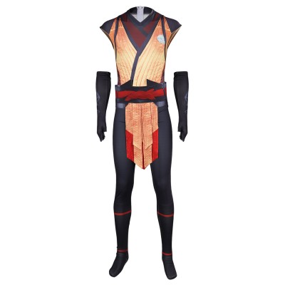 Mortal Kombat Scorpion Printed Jumpsuit Suit Cosplay Costume Halloween Carnival Outfit