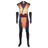 Mortal Kombat Scorpion Printed Jumpsuit Suit Cosplay Costume Halloween Carnival Outfit