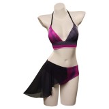 League of Legends Jinx Party Swimsuit Set Festival UUstyle® Cosplay Costume Halloween Carnival