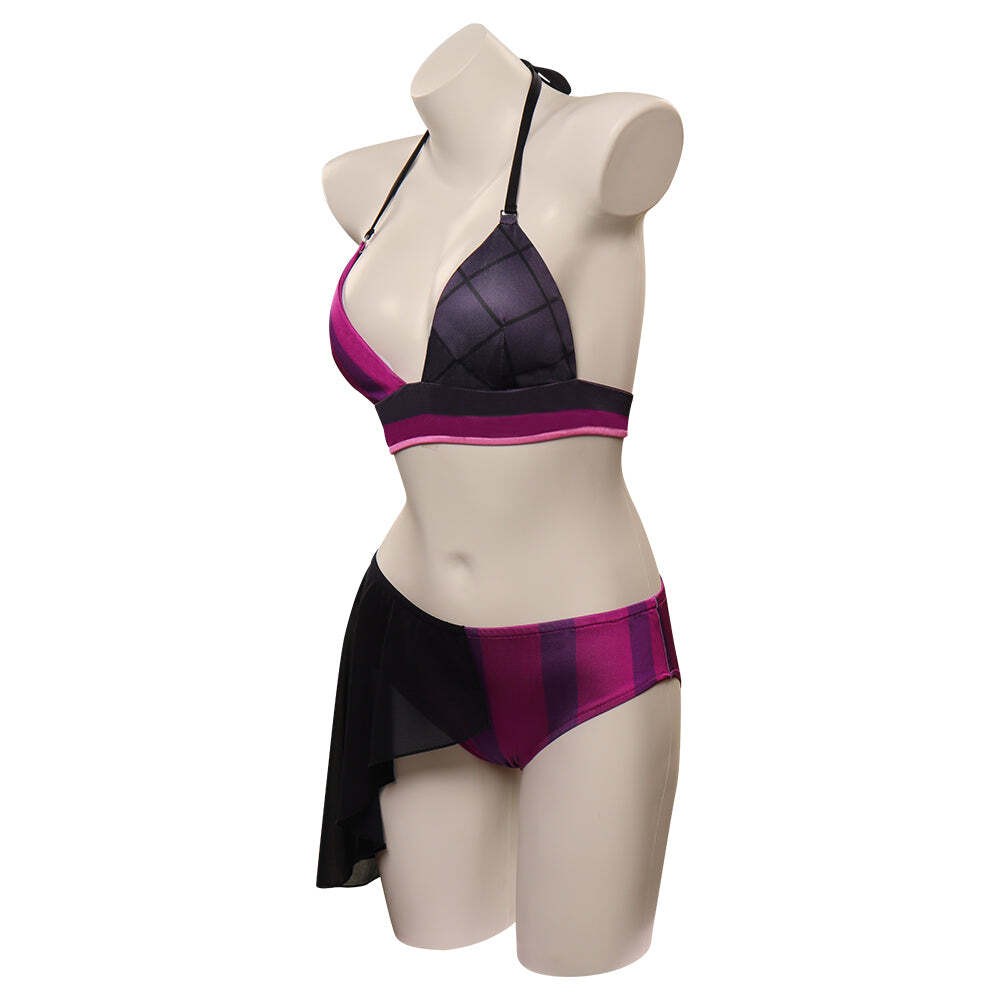 League of Legends Jinx Party Swimsuit Set Festival UUstyle® Cosplay Costume Halloween Carnival