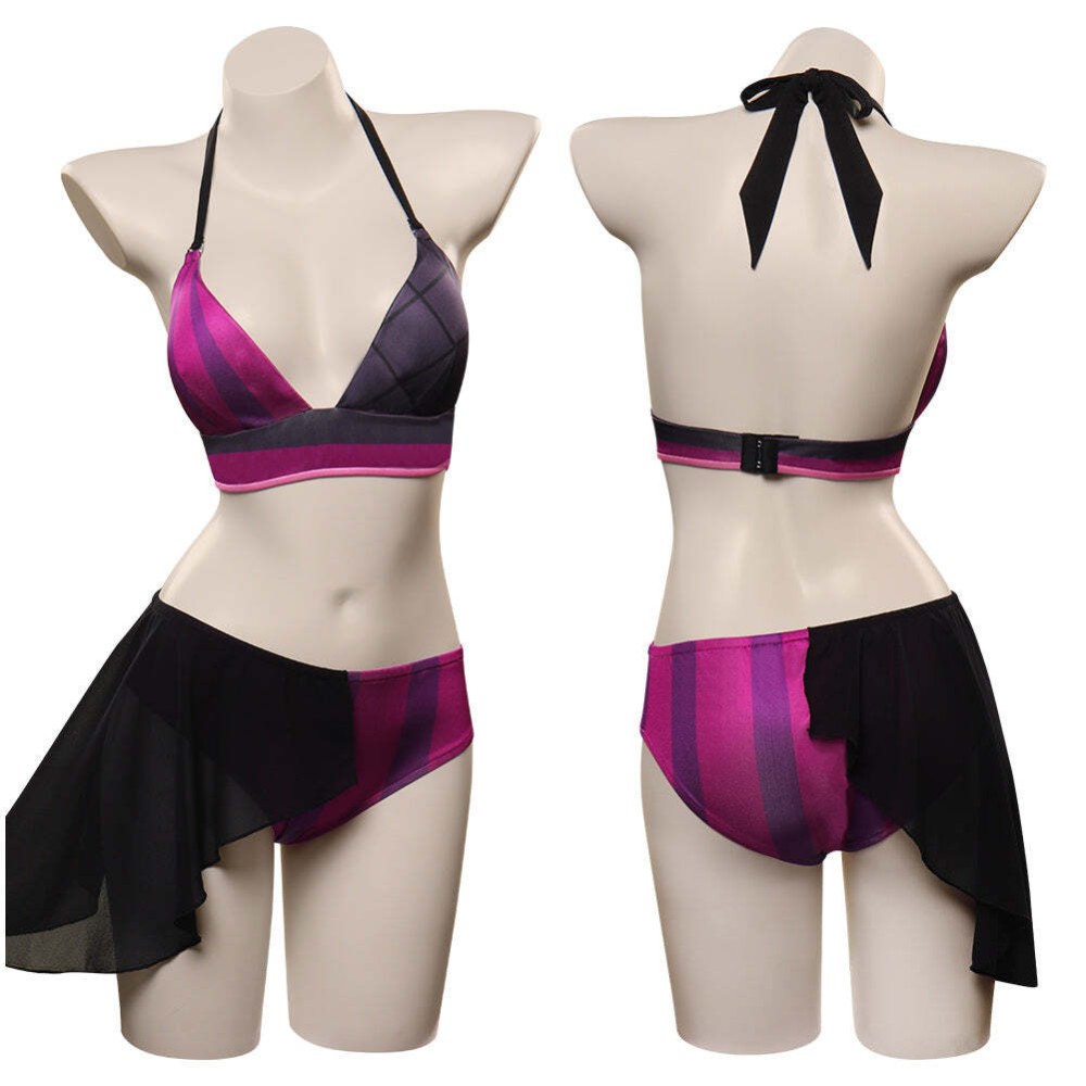 League of Legends Jinx Party Swimsuit Set Festival UUstyle® Cosplay Costume Halloween Carnival