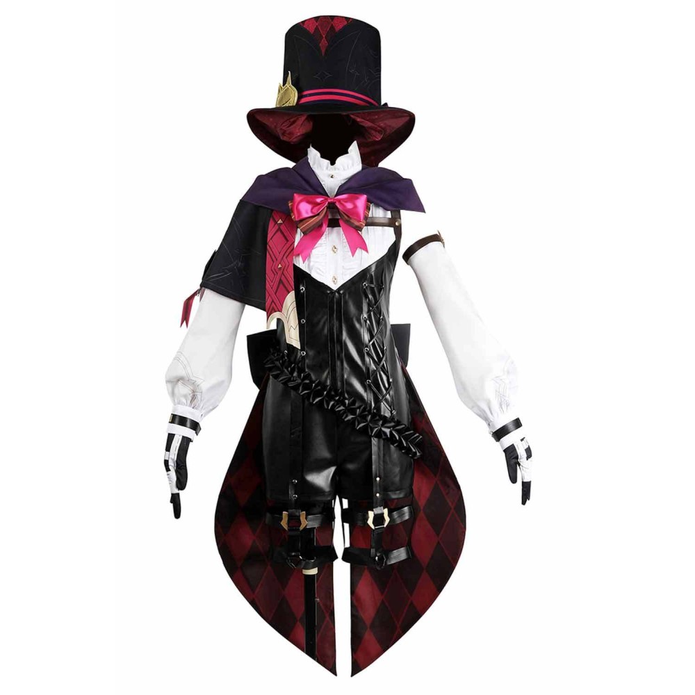 Genshin Impact Lyney Suit Cosplay Costume Halloween Carnival Outfit