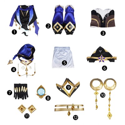 Genshin Impact Layla Suit Cosplay Costume Halloween Carnival