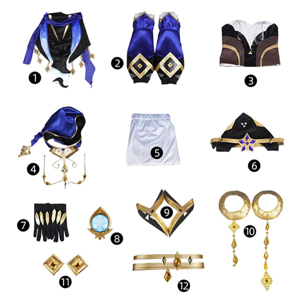 Genshin Impact Layla Suit Cosplay Costume Halloween Carnival