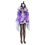 Genshin Impact Keqing Skirt Dress Set Festival Christmas Cosplay Costume Halloween Carnival Outfit