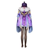 Genshin Impact Keqing Skirt Dress Set Festival Christmas Cosplay Costume Halloween Carnival Outfit