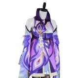 Genshin Impact Keqing Skirt Dress Set Festival Christmas Cosplay Costume Halloween Carnival Outfit