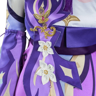 Genshin Impact Keqing Skirt Dress Set Festival Christmas Cosplay Costume Halloween Carnival Outfit
