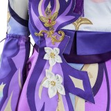Genshin Impact Keqing Skirt Dress Set Festival Christmas Cosplay Costume Halloween Carnival Outfit