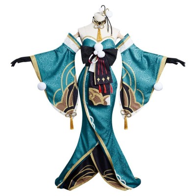 Genshin Impact Hina / Gorou Skirt Dress Festival Christmas Cosplay Costume Halloween Carnival
