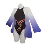 Genshin Impact Ganyu Swimsuit Party Disguise Suit Cosplay Costume Halloween Carnival Outfit