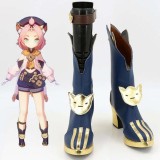 Genshin Impact Diona Christmas Boots Shoes Custom Made Cosplay Costume Halloween Carnival