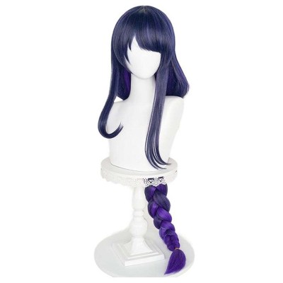 Genshin Impact Baal Wig Heat Resistant Synthetic Hair Party Cosplay Costume Halloween Carnival