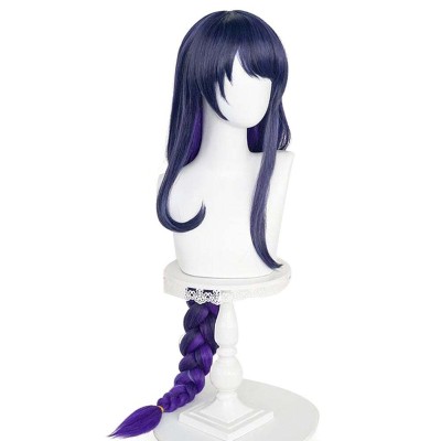 Genshin Impact Baal Wig Heat Resistant Synthetic Hair Party Cosplay Costume Halloween Carnival