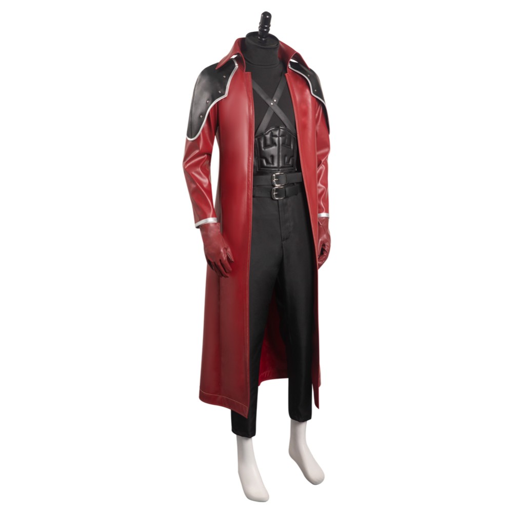 Final Fantasy VII Reunion Crisis Core - Genesis·Rhapsodos Suit Cosplay Costume Halloween Carnival Outfit