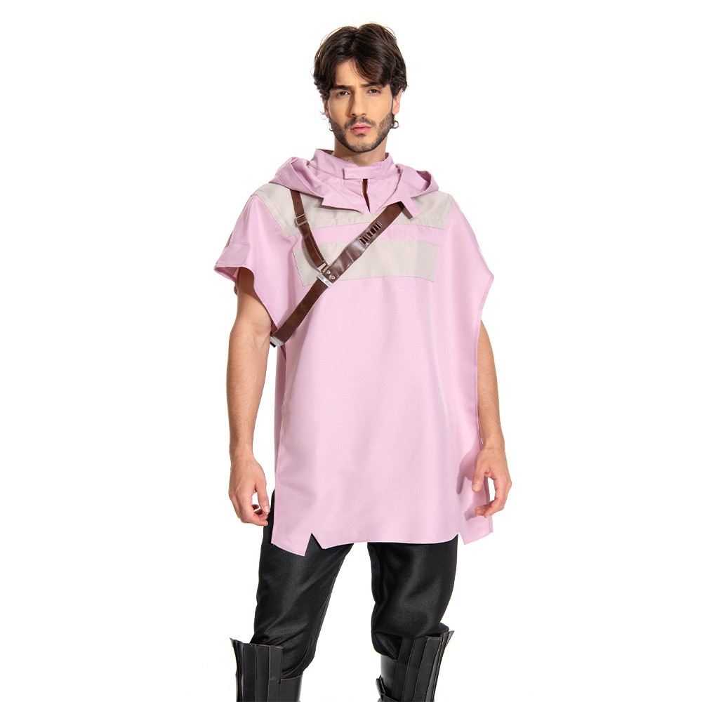 Cal Kestis Pink Cloak Suit Accessories Cosplay Costume Halloween Carnival Outfit