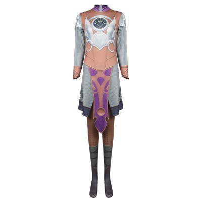 Baldur's Gate 3 Shadowheart Printed Jumpsuit Suit Cosplay Costume Halloween Carnival Outfit