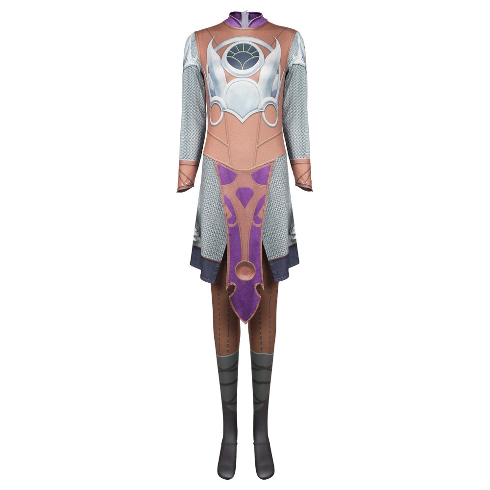 Baldur's Gate 3 Shadowheart Printed Jumpsuit Suit Cosplay Costume Halloween Carnival Outfit