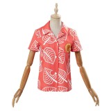 Animal Crossing Isabelle Women Short Sleeve Shirts Top Cosplay Costume Halloween Carnival