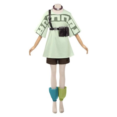 GACHIAKUTA Remurin Women Green Cosplay Costume Halloween Carnival Outfit