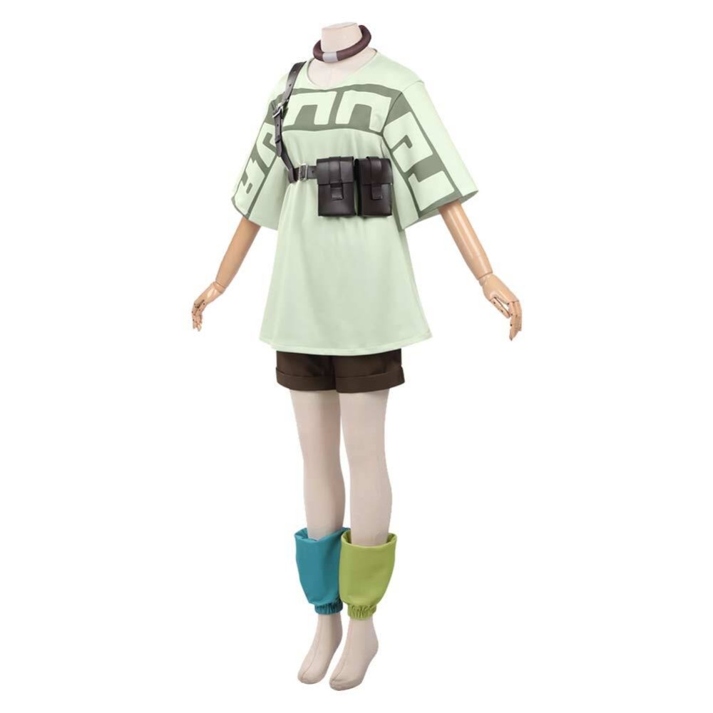 GACHIAKUTA Remurin Women Green Cosplay Costume Halloween Carnival Outfit