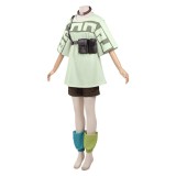 GACHIAKUTA Remurin Women Green Cosplay Costume Halloween Carnival Outfit