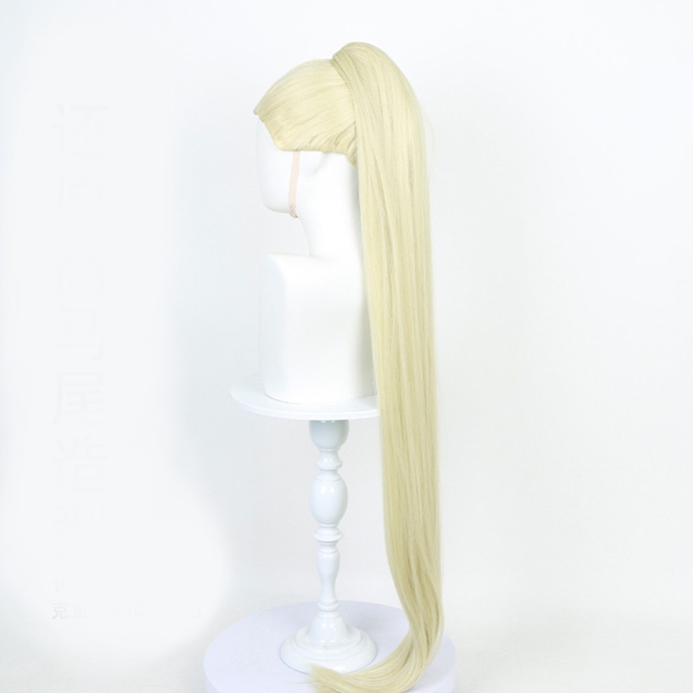 GACHIAKUTA Nerde Golden Wig Resistant Synthetic Hair Accessories Cosplay Costume Halloween Carnival