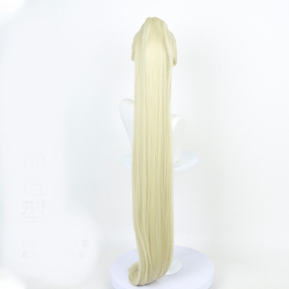 GACHIAKUTA Nerde Golden Wig Resistant Synthetic Hair Accessories Cosplay Costume Halloween Carnival