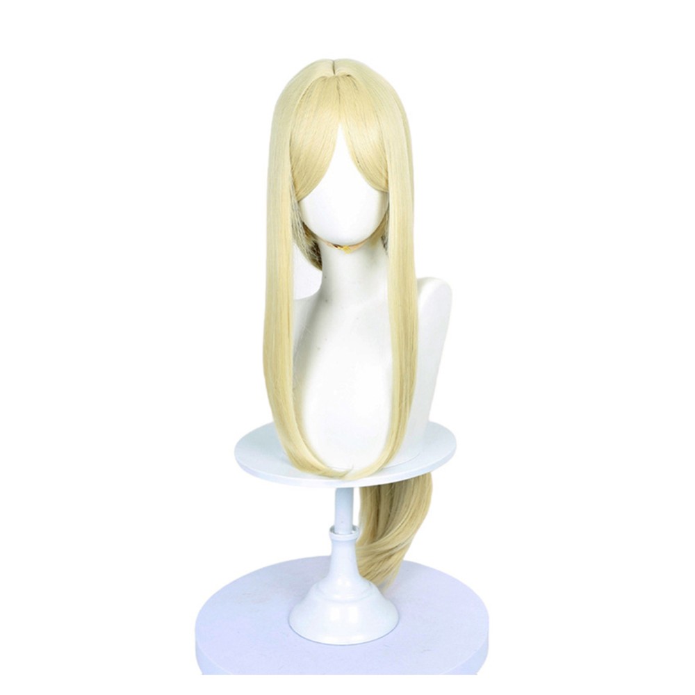 GACHIAKUTA August Stilza Golden Wig Resistant Synthetic Hair Accessories Cosplay Costume Halloween Carnival