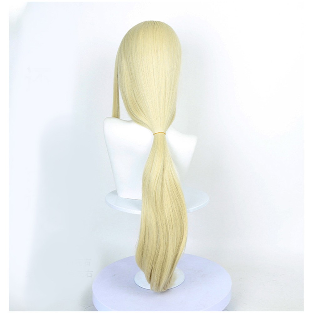 GACHIAKUTA August Stilza Golden Wig Resistant Synthetic Hair Accessories Cosplay Costume Halloween Carnival