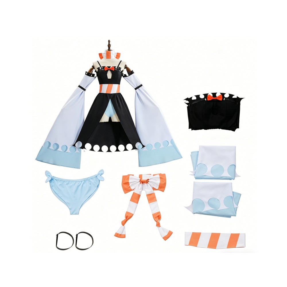 Gachiakuta Amo Women Black Cosplay Costume Halloween Carnival Outfit