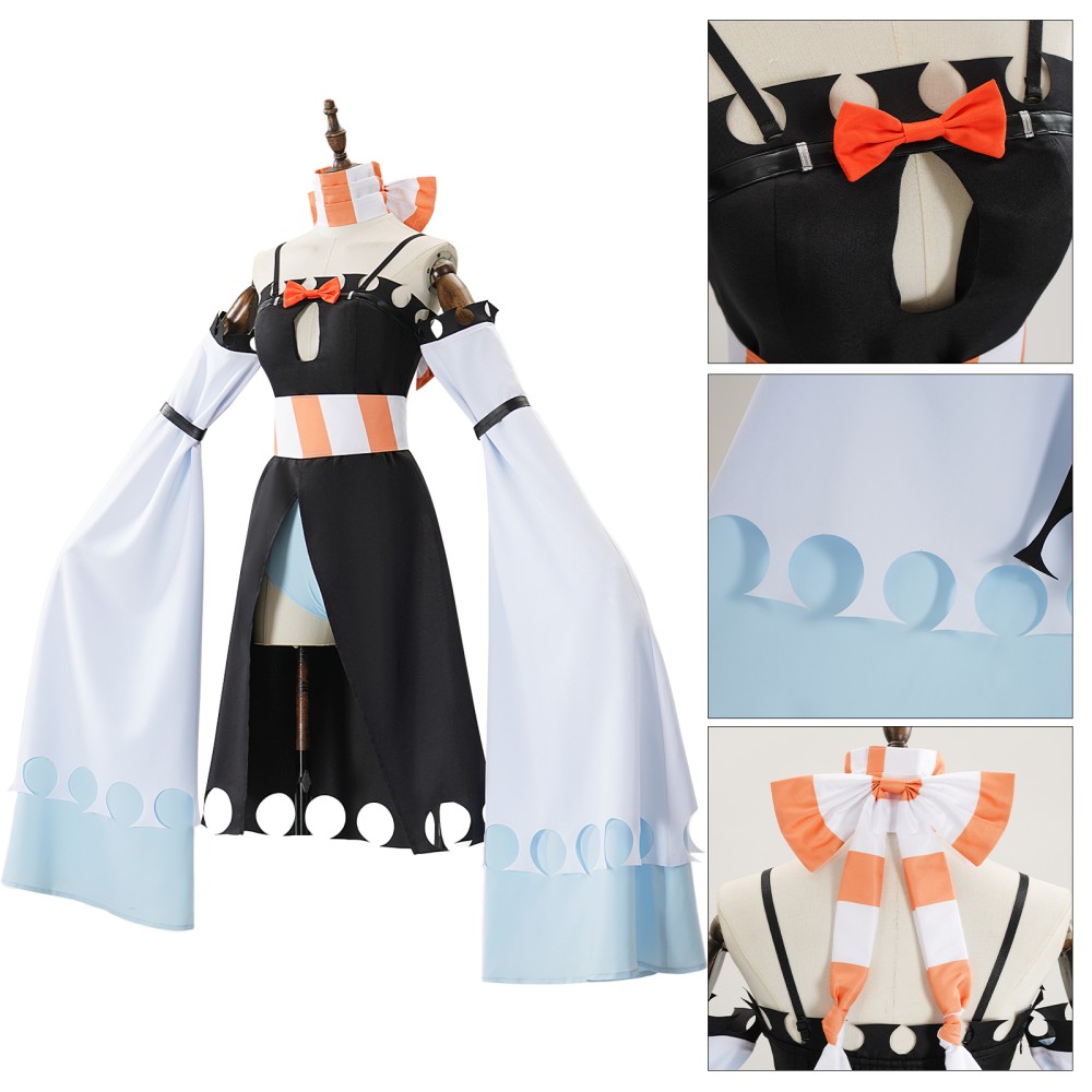 Gachiakuta Amo Women Black Cosplay Costume Halloween Carnival Outfit