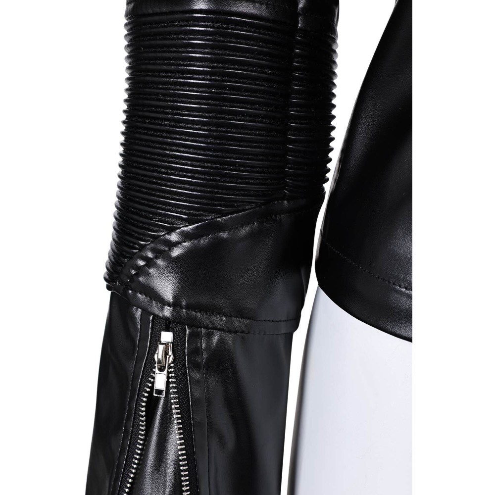 Furiosa: A Mad Max Saga Furiosa Women Black Leather Coat Suit Cosplay Costume Halloween Carnival Outfit