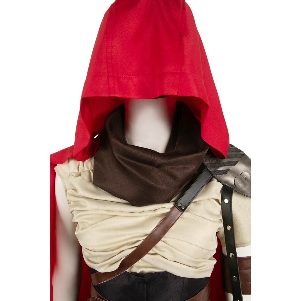 Furiosa: A Mad Max Saga Furiosa Dark Brown Set With Red Cloak Suit Cosplay Costume Halloween Carnival Outfit