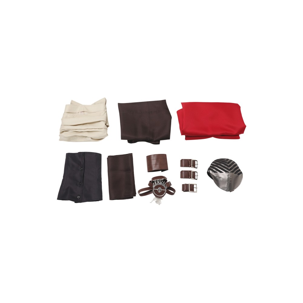 Furiosa: A Mad Max Saga Furiosa Dark Brown Set With Red Cloak Suit Cosplay Costume Halloween Carnival Outfit