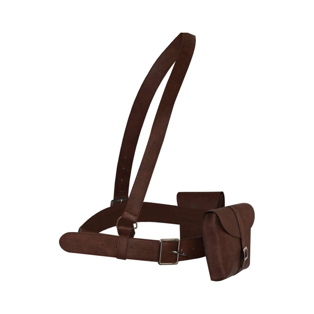 Furiosa: A Mad Max Saga Furiosa Brown Leather Fancy Pack Set Accessories Cosplay Costume Halloween Carnival