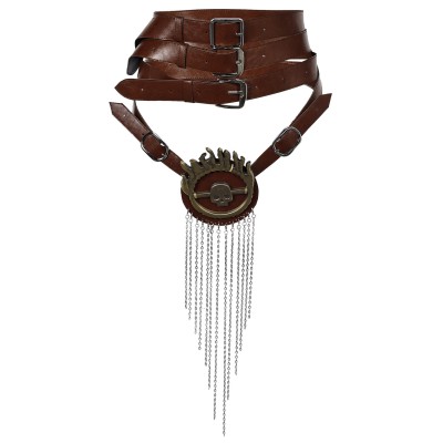 Furiosa: A Mad Max Saga Furiosa Brown Leather Belt Accessories Cosplay Costume Halloween Carnival