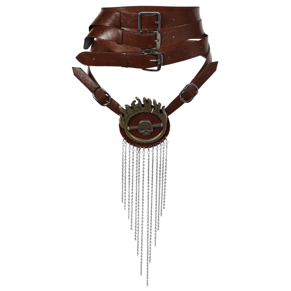 Furiosa: A Mad Max Saga Furiosa Brown Leather Belt Accessories Cosplay Costume Halloween Carnival