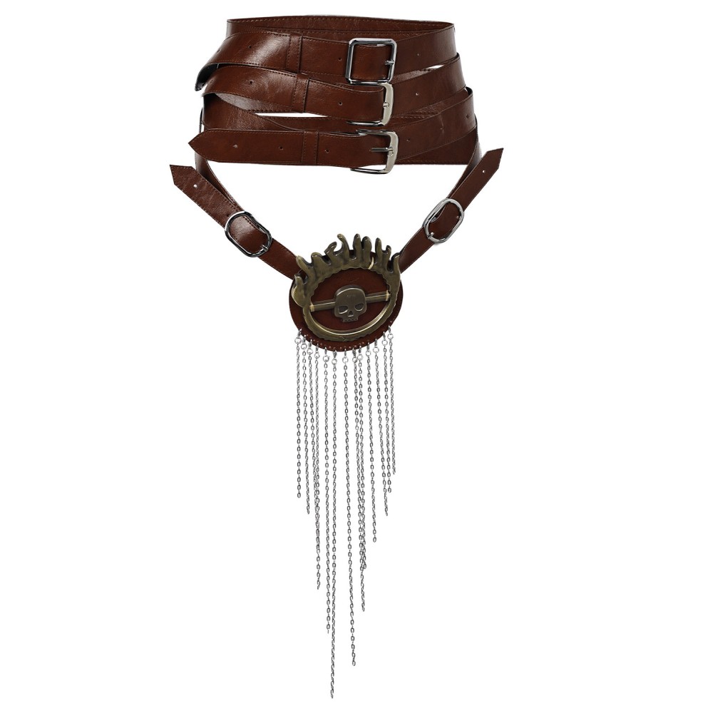 Furiosa: A Mad Max Saga Furiosa Brown Leather Belt Accessories Cosplay Costume Halloween Carnival